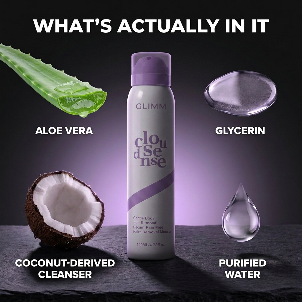 GLIMM - Smooth Skin in 10 Minutes, Pain-Free Mousse